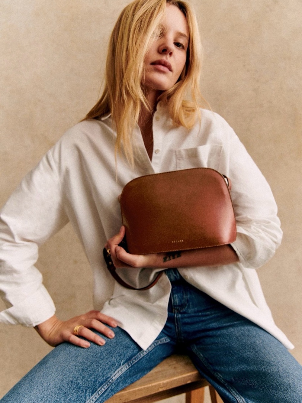 Sézane Victor Bag in Heritage Leather